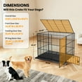 thumbnail image 4 of 54 Inch Extra Large Heavy Duty Dog Crate with 3 Doors and Wheels, Indoor Outdoor Escape-Proof Metal Kennel with Removable Tray for Large Medium Dogs, Black, 4 of 9