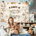 thumbnail image 4 of A Baby is Brewing Baby Shower Backdrop Brown Coffee Baking Theme Cute Bear Photography Background Feeding Bottle and Coffee Newborn Birthday Party Decorations Banner Photo Booth Props, 4 of 7