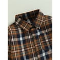 thumbnail image 5 of GXFC Kids Boys Fall Shirt Clothes 6M 1T 2T 3T 4T Toddler Baby Boys Long Sleeve Plaid Button Down Collar T-shirt Tops Spring Autumn Clothing for Children Boys, 5 of 7