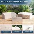 thumbnail image 6 of UDPATIO Metal Outdoor Furniture, Modern Patio Furniture Set, Grey Outdoor Patio Furniture with 5.75" Thick Cushion for Garden， Backyard with Waterproof Covers(5 Piece), 6 of 7