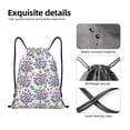 thumbnail image 6 of Kdxio Violets Flowers Print Drawstring Backpack Bag,Waterproof Draw String Back Sack, Gym Drawstring Bags Swim Bag For Unisex, 6 of 9