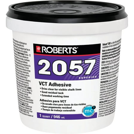 Q.E.P./Roberts Clear Thin Spread Floor Tile Adhesive - Interior Use - 4 Gal Pail