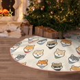 thumbnail image 4 of Salouo Shiba Head Face Christmas Tree Skirt 48" Farmhouse Christmas Decorations Snowman Xmas Tree Skirt Tree Mat for Holiday Party Decor, 4 of 8