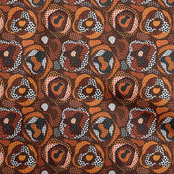 oneOone Viscose Chiffon Maroon Fabric Abstract Diy Clothing Quilting Fabric Print Fabric By Yard 42 Inch Wide