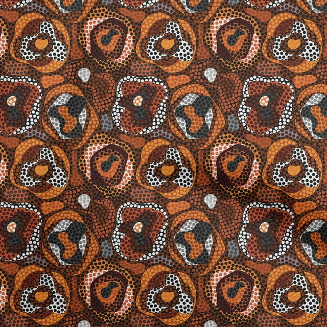 oneOone Rayon Maroon Fabric Abstract Dress Material Fabric Print Fabric By The Yard 56 Inch Wide