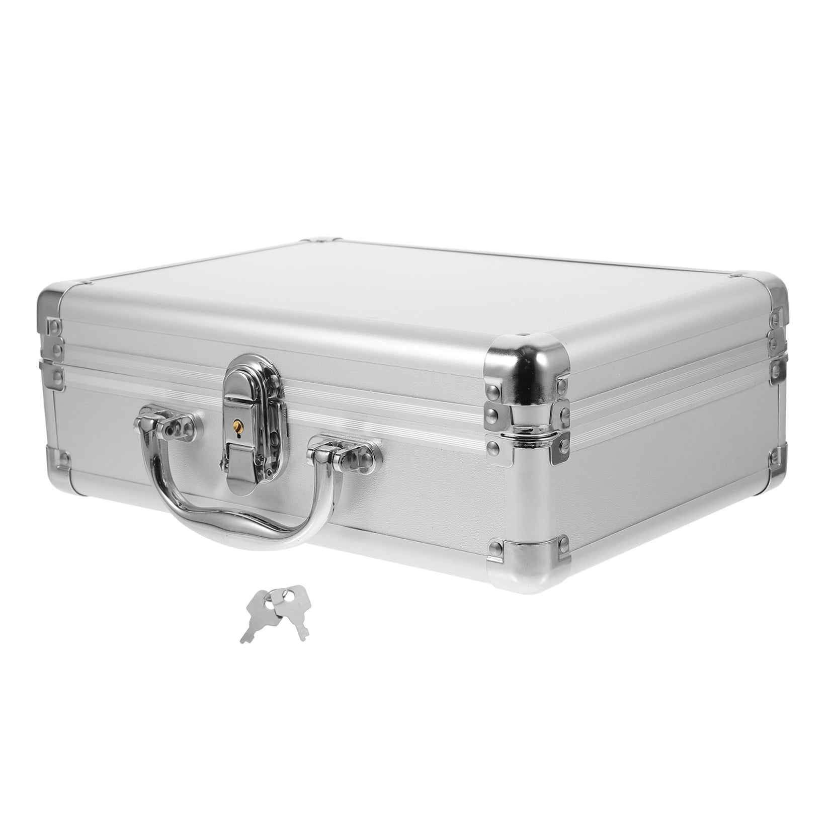 WEUVEB Lockable Aluminum Metal Storage Briefcase for General Use, and Secure, 1 Piece, Unisex Design