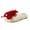 Red, variant on TJAZFJPA White Slippers Ladies Fashion Solid Color Plush Crawfish Decoration Flat Casual Cotton Slippers Christmas Slippers Socks Bulk Heated Slippers