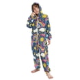 thumbnail image 5 of The Unicorns Pattern One Piece Pajamas Soft Jumpsuit Cozy Sleep and Play Romper Zipper and Pockets 4T, 5 of 8