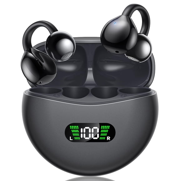 Auriculares inalámbricos ABCDONG Open Ear Clip On con funda de carga