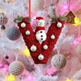 thumbnail image 5 of Luxcidy Personalized Christmas Ornaments-Personalized A-Z Letter Ornaments for Christmas Tree, Snowman Christmas Ornaments, Cute Flat Christmas Tree Letter Decoration Gift for Kids(V), 5 of 6