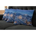 thumbnail image 5 of Ambesonne Winter Throw Pillow Cover 4 Pack, Historic City Salzburg, 16", Blue Peach, 5 of 5