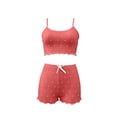 thumbnail image 6 of GUACER Womens Polka Dot Pajama Sets with Scallop Trim Trendy Adjustable Camisole & Shorts Sleepwear, 6 of 7