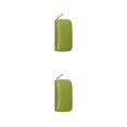 thumbnail image 3 of Sonducket Funda de cuero para llaves, tarjetero, monedero con cremallera, billetera, soporte Universal, bolsa Premium de moda para hombres y Verde 2piezas, 3 of 6