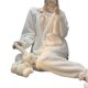 thumbnail image 2 of Conjunto de pijamas de forro polar, conjunto de pijamas de forro polar para mujer, pijamas de invierno difusos, ropa de dormir esponjosa, ropa de dormir, estándares líderes en la industria, 2 of 12