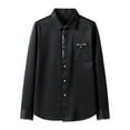 thumbnail image 2 of Aayomet Men's Long Sleeve Dress Shirt Anti And Non Ironing Youth Stretch Mens Casual Shirt (Black, XXL), 2 of 3