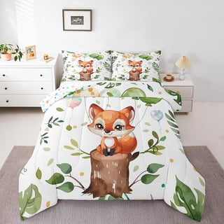 Ensemble De Lit Enfant FLEXA - Couette Et Oreiller Bleu Et Rouge, Motif Uni