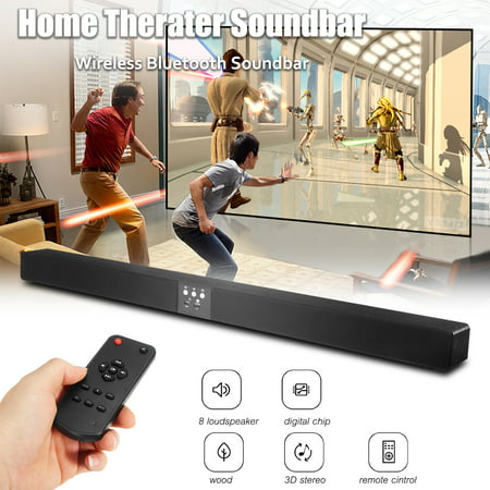 60W 5.1 Channel Long Wireless bluetooth Stereo Soundbar Speaker 3D Surround Sound HIFI Subwoofer Home Theater with Remote
