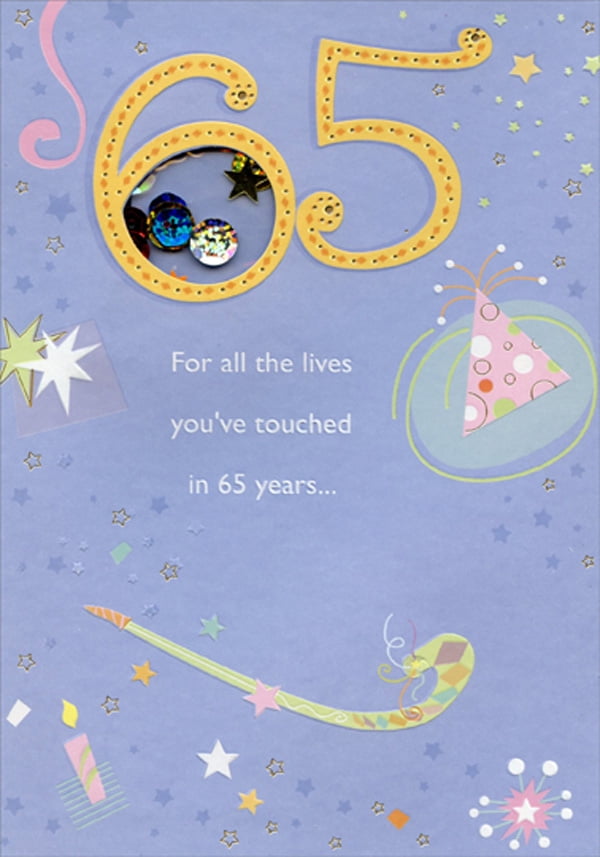 Today is So Much More Gold Foil 65 Over Die Cut Window 65th Birthday Card 