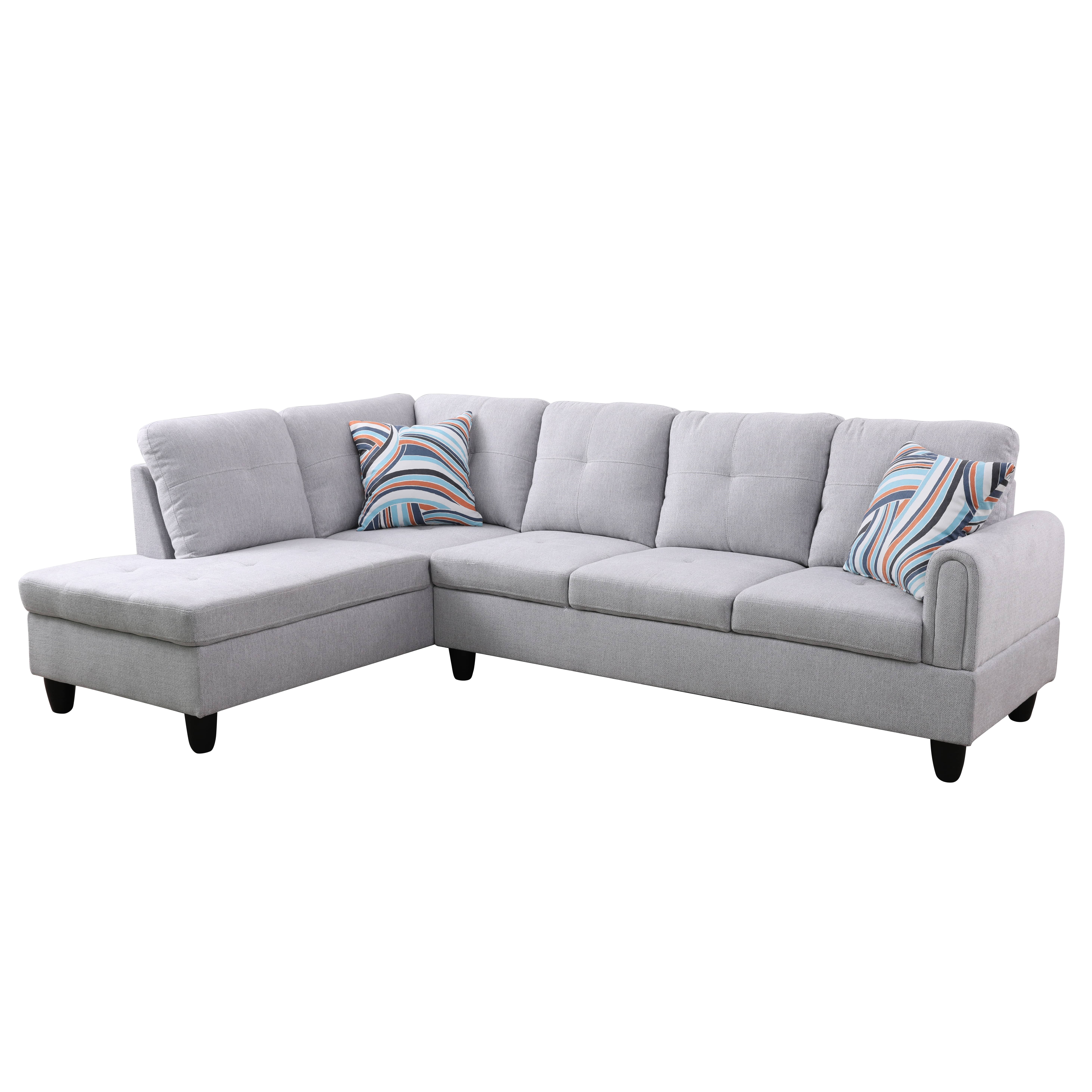 MAYEERTY Grey Modern 3-Piece Couch Neutral Clean Versatile Living Room Decor