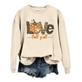 thumbnail image 2 of Fall Sweatshirts for Women 2025 Long Sleeve Crewneck Pumpkin Graphic Sweatshirt Halloween Thanksgiving Pullover Tops, 2 of 4