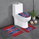 thumbnail image 1 of Juego de alfombras de baño de 3 piezas del equipo Bills Alfombra antideslizante para baño de 24 x 16 pulgadas, 1 of 7