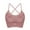 A_ Pink, variant on SMihono Womens High-Support Yoga Bra with Removable Pads Large Bust,Seamless Crossback Longline Sports Bra Workout Tops Beige XL