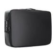 thumbnail image 1 of Fireproof Document Bag 3 Layers Multi Layer Card Case Water and Fireproof Pouch Black with lock, 1 of 9