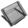 thumbnail image 1 of Support d'Ordinateur Portable Réglable, Support de Bureau Universel Pliable Ventilé 6 Niveaux d'Inclinaison Réglable pour Refroidissement Noir, Argent, 1 of 7