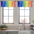 thumbnail image 4 of LALILO Kitchen Curtain Valance Colorful Watercolour Rod Pocket Window Curtain 52"x 18" Set of 2, 4 of 6