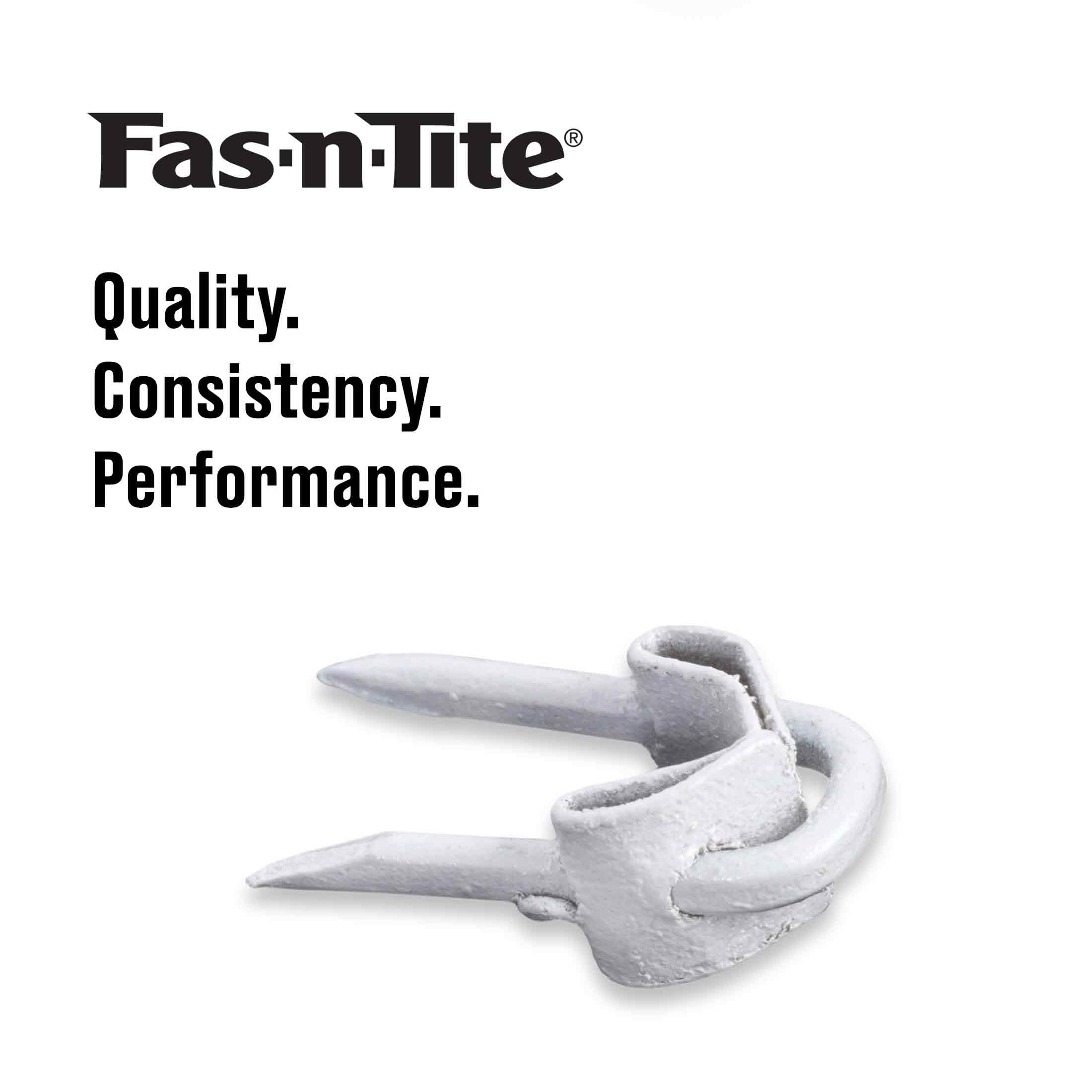 Fas-n-tite Insulated Staples, #5 x 1/2", Steel, Painted, White, 25 pack