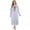 Blue, variant on WBQ Women's Floral Nightgown - Long Nightdress, Short Sleeves, Bowknot Decor,Comfortable Lightweight Fabric Sleepwear