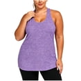thumbnail image 2 of QSAWXQZ Women's Plus Tank Top Scoop Neck Racerback Sleeveless Stretch Lightweight Shirt XL, 2 of 9
