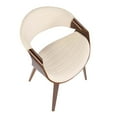 thumbnail image 4 of Lumisource Symphony Mid-Century Modern Dining/accent Chair in Walnut Wood and Cream Faux Leather, 4 of 4