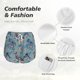 thumbnail image 4 of Balery Underwater Animals and Flowers Pantalones cortos deportivos para mujer con forro y dos bolsillos, elásticos, para entrenamiento, gimnasio, yoga-Medium, 4 of 7