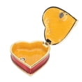 thumbnail image 4 of Caja de Joyería en Forma de Corazón Ticfox de Metal de Oro Rojo Vintage, 4 of 14