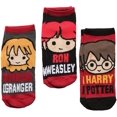 thumbnail image 1 of Harry Potter Chibi Harry, Ron, Hermione Adult 3-pack Socks, 1 of 1