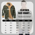 thumbnail image 6 of Men's Winter Thick Cotton Jacket Sherpa Lined Warm Trucker Casual Cargo Coat with Multi Pocket Army Green M, 6 of 6