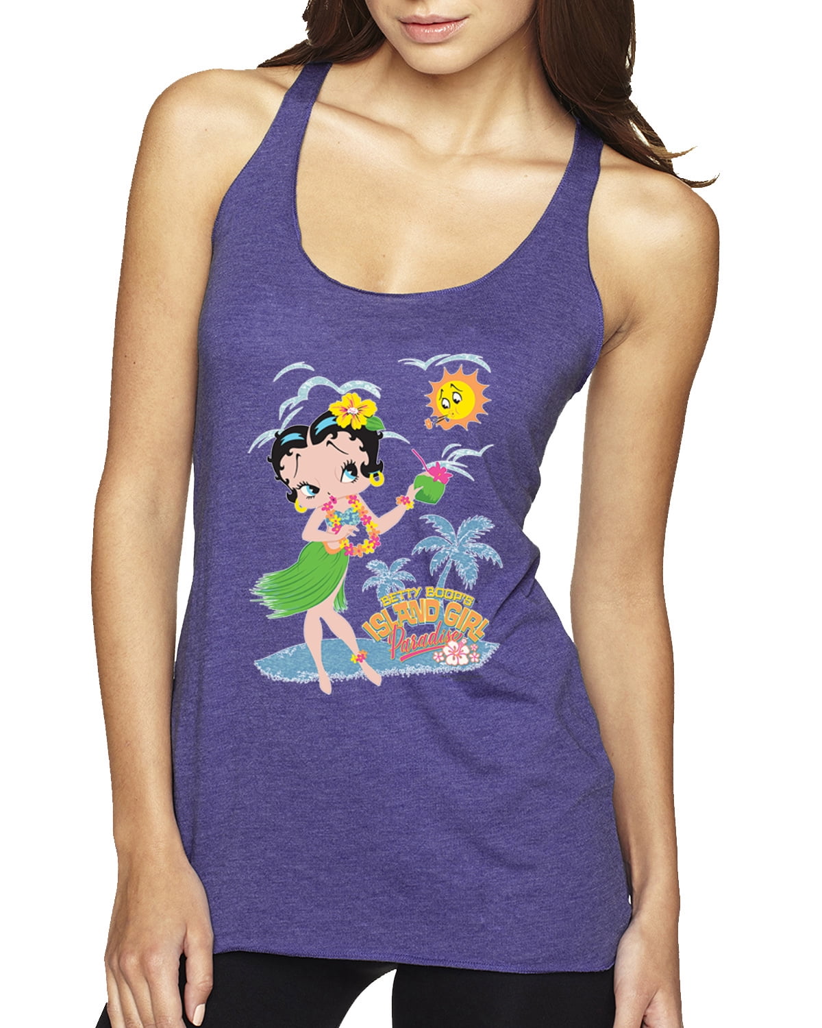 Wild Bobby Betty Boop Island Girl Paradise Betty Boop Tri-Blend