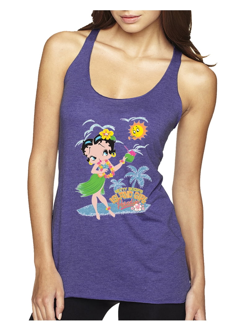 Wild Bobby Betty Boop Island Girl Paradise Betty Boop Tri-Blend