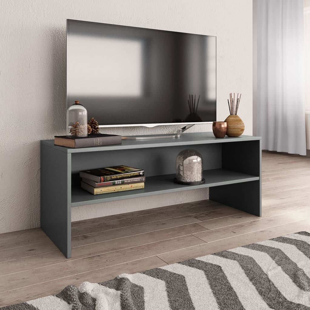 Lowestbest TV Cabinet, 39.4" TV Stand with 2-Tier Storage Shelf Modern Sturdy Media Console Lowestbest TV Cabinet, 39.4" TV Stand with 2-Tier Storage Shelf Modern Sturdy Media Console