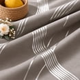 thumbnail image 5 of 100% Blackout Curtains Silver Waves Lines Grommet Thermal Insulated Curtains for Living Room Bedroom Patio Door,Gray,W37 x L84 inch (4 Panels), 5 of 8