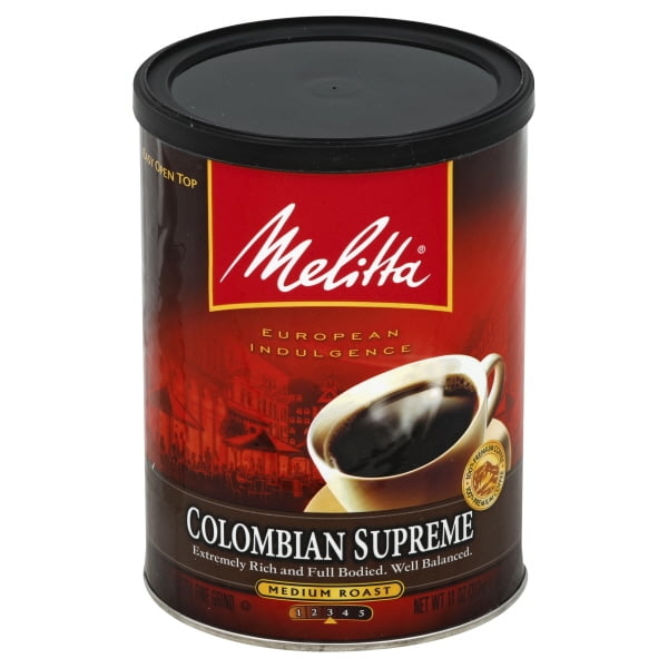 Melitta® Colombian Supreme Ground Coffee, Medium Roast, 11 oz. Canister