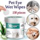 thumbnail image 5 of 130 piezas/juego de toallitas limpiadoras para perros y gatos, toallitas para los ojos de las mascotas, toallitas para el cuidado de las lágrimas, toallitas suaves sin espuma, toallas, 5 of 5