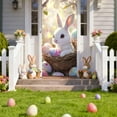 thumbnail image 5 of strola Toys Easter Bunny Door Decor - Large 70x35 Inch Fabric Door Hanging for Front Door, Porch, Wall, Easter Party & Spring Holiday Decoration, 5 of 6