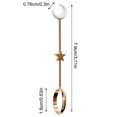 thumbnail image 4 of Soporte para anillo Manos libres 8 mm Clip de anillo Latón Decoración portátil Perchero para joyería de mano, 16 mm, Oro brillante Eigraketly HA003787-03, 4 of 6