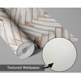 thumbnail image 6 of S4Sassy Self Adhesive Wallpaper, Vintage Wood Zig Zag Tile Print Wallpaper, Beige Diy Vinyl Tile Pattern Wall Covering, Textured Peel And Stick Contact Paper For Entryway, Kitchen Backsplash(25"X60"), 6 of 8