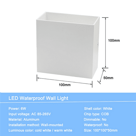 

6W Aluminum Wall Lamp Bedside Wall Lamp Simple Style Bedroom Stair Decoration for Indoor and Outdoor Corridor 4