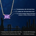 thumbnail image 2 of Gem Stone King 10K Yellow Gold Purple Amethyst Pendant Necklace for Women | 0.52 Cttw | Gemstone February Birthstone | Emerald Cut 6X4MM | With 18 inch Chain, 2 of 6
