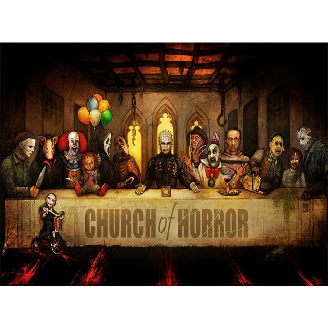 Cuadros Decorativos Personajes de película de terror DIY 5D pintura de diamante taladro redondo completo arte de diamantes de imitación JShteea Nuevos Originales