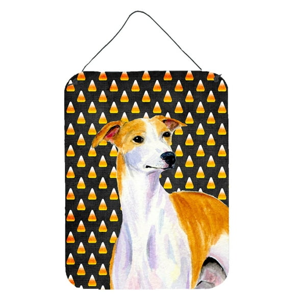 Whippet Candy Corn Halloween Portrait Wall or Door Hanging Prints